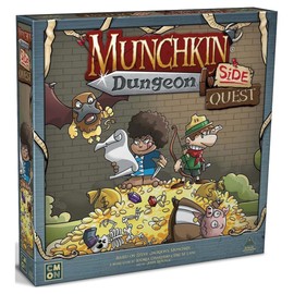 CMON Munchkin Dungeon: Side Quest Expansion - Exciting Expansion for Epic Dungeon Adventures! Strategy Game for Kids and Adults, Ages 14+, 2-5 Players, 80 Minute Playtime, Made
