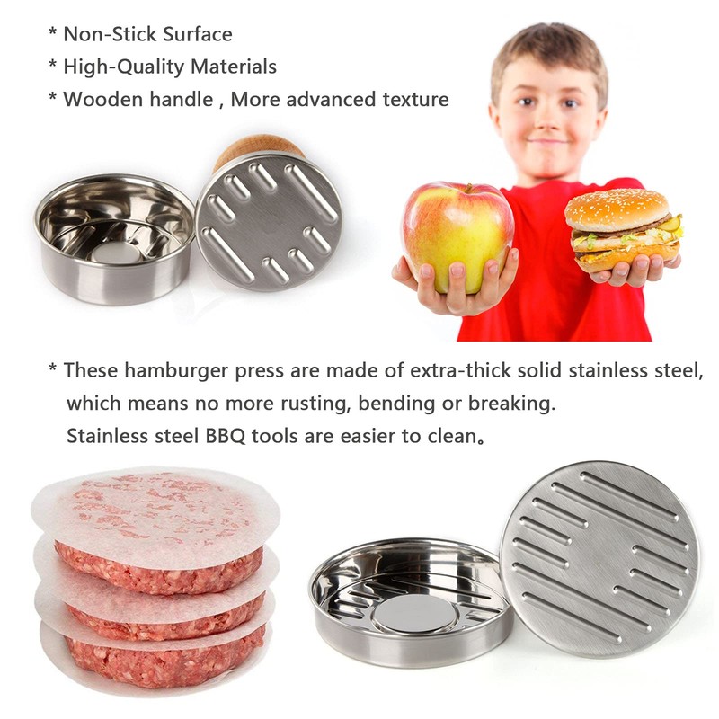 Burger Press 5" and 3" Suitable for Kids Burgers Size,