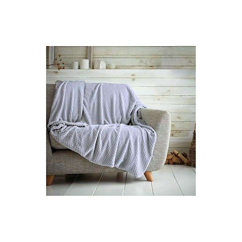 Kinfolk Textile Waffle Throw Honeycomb Blanket Soft Warm Cuddly Sofa