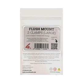 Nook Hack Z-Clamps Large [2 Pairs] | Interlocking Heavy Duty Picture Hanging Fittings