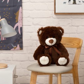 WENMOTDY Super Color Teddy Bear Stuffed Animals Plush Toy for Children Girlfriend Family Chocolate 14 inch