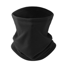 Oscenny Snood Bright Durable Double Layer Snoods Soft Lined Fleece Breathable Windproof for Men Women Keep Warm Scarf Neck Warmer for Skiing Cycling Camping Jogging Moto Winter (Black)