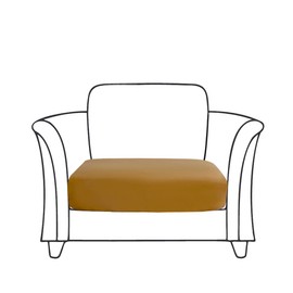 HOOBUY Waterproof Couch Cushion Cover 1pc Stretch Sofa Slipcovers Furniture Protector with Elastic Suitable for Armchair, Loveseat,3&4 Seater Sofa (1, Camel)