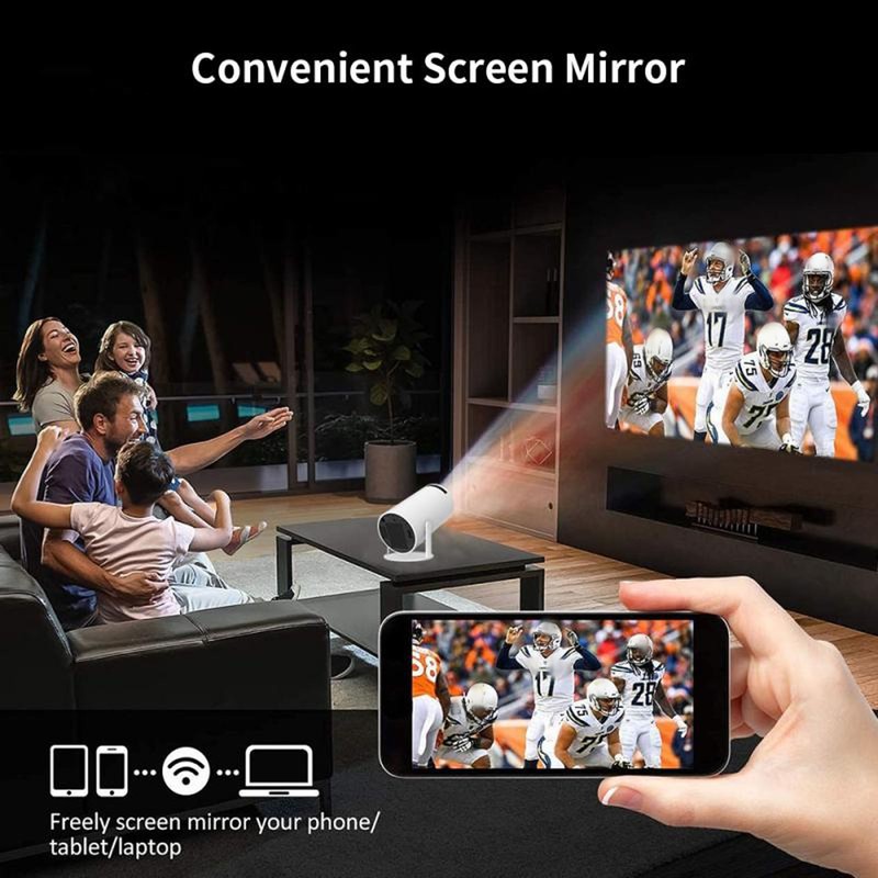 Mini Projector for Android 11 1280x720DPI 1GB 8GB Maximum 130inch