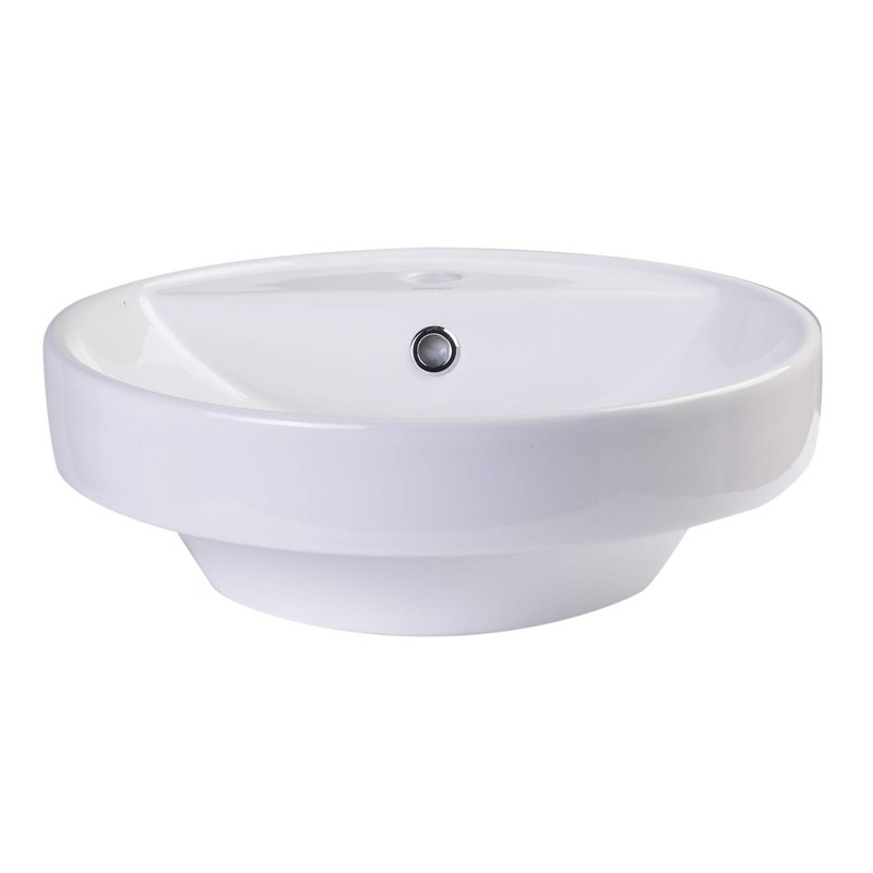 EAGO BA141 18-Inch Round Ceramic Above Mount Bathroom Basin