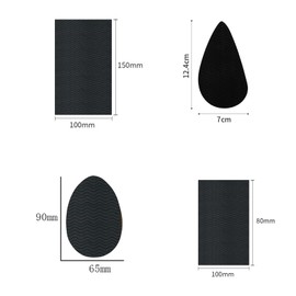 8 Stück Anti Rutsch Sohle Pads, Anti-rutsch Schuhsohlen Protektoren, Selbstklebende Heel Pads Schuhsohlen Reparatur, Rutschfeste Gummi Protektorenc für Schuhe, Schneidbar Schuhpads (Schwarz)