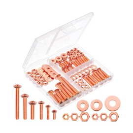 Mr. Pen- Bolts, Nuts, and Washer Assortment Kit, 113 pcs, Rose Gold, Nuts and Bolts Assortment Kit, Assorted Nuts and Bolts, Nut Bolt and Washer Assortment, Bolt and Nut Assortment