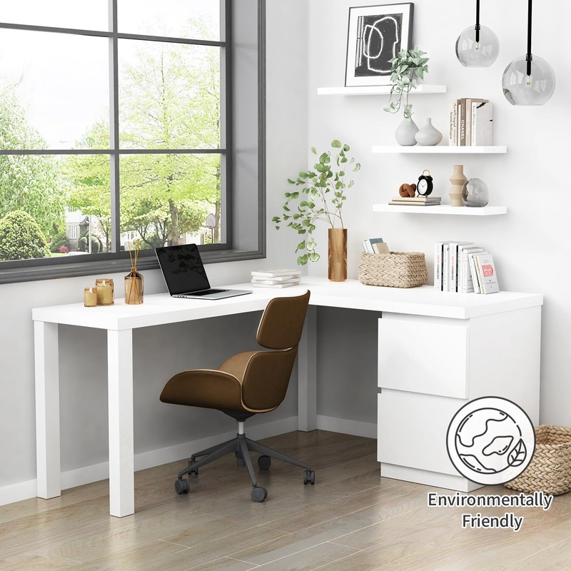 Forbena White Floating Shelves for Wall Decor, 24 Inches Long