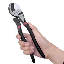 TOOLEAGUE 10 Inches Cable Cutter,Heavy Duty Cable Cutting, High Leverage Cutter For Aluminum, Copper, Wire, Communication Cable, with Crimping and Wire Cutting Function,Black