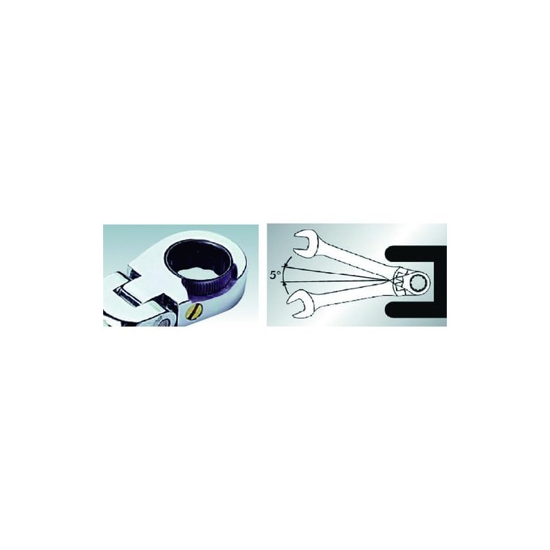 TRUSCO TGR-C8F Gear Wrench Combination Flexible Combination Dimensions 3.1 x