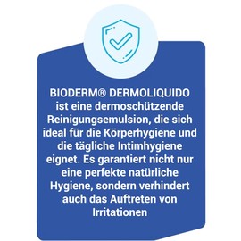 Bioderm Dermoliquido - Sanfte Cleanser für Empfindliche Haut und Intimpflege - Für Säuglings-, Erwachsenen- und Altenpflege - ph-balanciertes Duschgel - Parabene und Tierversuchsfrei - 1000 ml