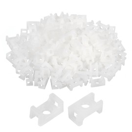 MECCANIXITY 250pcs Cable Tie Base Saddle Type Mount Wire Holder, 0.5"x0.28"x0.22" Wire Clips Organizer Holders Clamps for Electronic Wires, White 0.13"Dia