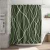 M&W DAS DESIGN Polyester Fabric Shower Curtain with Lines, Anti-Mould,