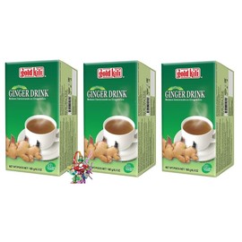 Yoaxia ® – Pack of 3 – [3 x 180 g (10 x 18 g)] Gold Kili Instant Ginger Drink/Instant Ginger Drink + a Small Lucky Charm