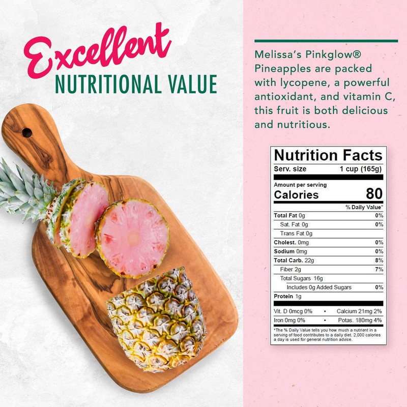 Melissa’s Produce Pinkglow® Pineapple – Fresh, Naturally Pink Pineapple with