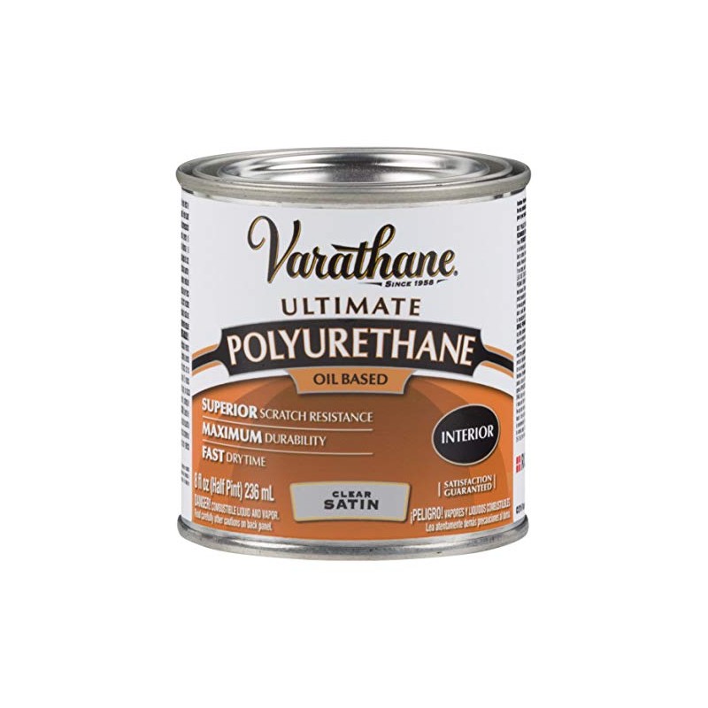 1/2 pt Rust-Oleum 9161H Clear Varathane Oil-Based Interior Ultimate Polyurethane,