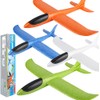 BooTaa 4 Pack Airplane/Flying Toys, 17.5" Large Throwing Foam Plane/Gliders,