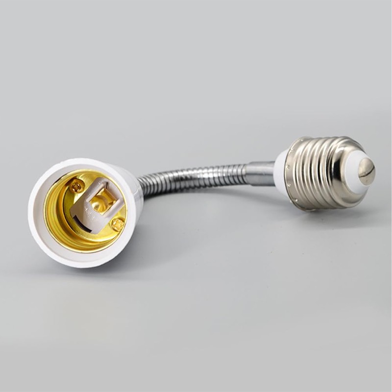 2Pcs Light Socket Extender,Flexing Neck All Directional Light Bulb Socket