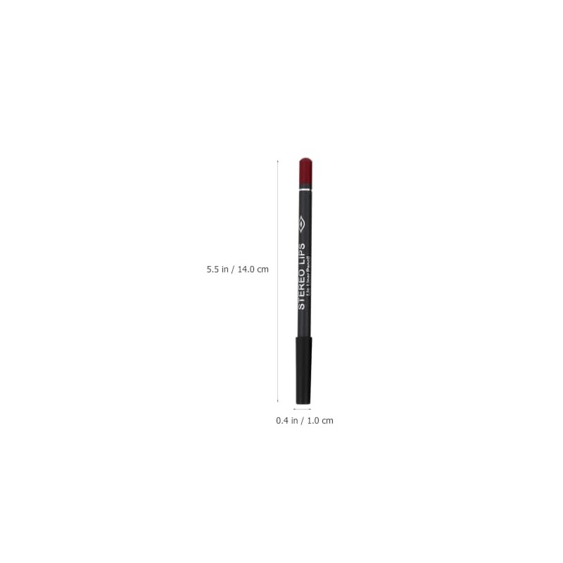 Lápiz Delineador de Labios Mate Negro 12 Piezas de Madera