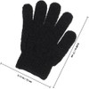 Poliéster Guantes de Ducha Exfoliantes Negro Blanco 10 Piezas