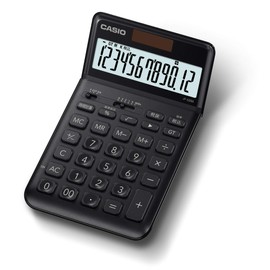 Casio JF-S200-BK-N Stylish Calculator, Black, 12 Digits, Just Type