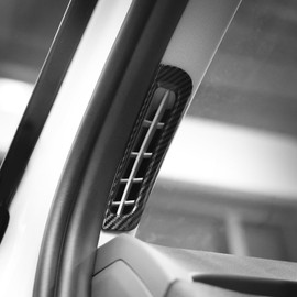 FUEISOF For Kia EV3 2025 Left and Right Side A-Pillar Car Air Conditioning Vent Air Nozzles Ventilation Frame Trim Decorative Frame (Carbon Fibre)