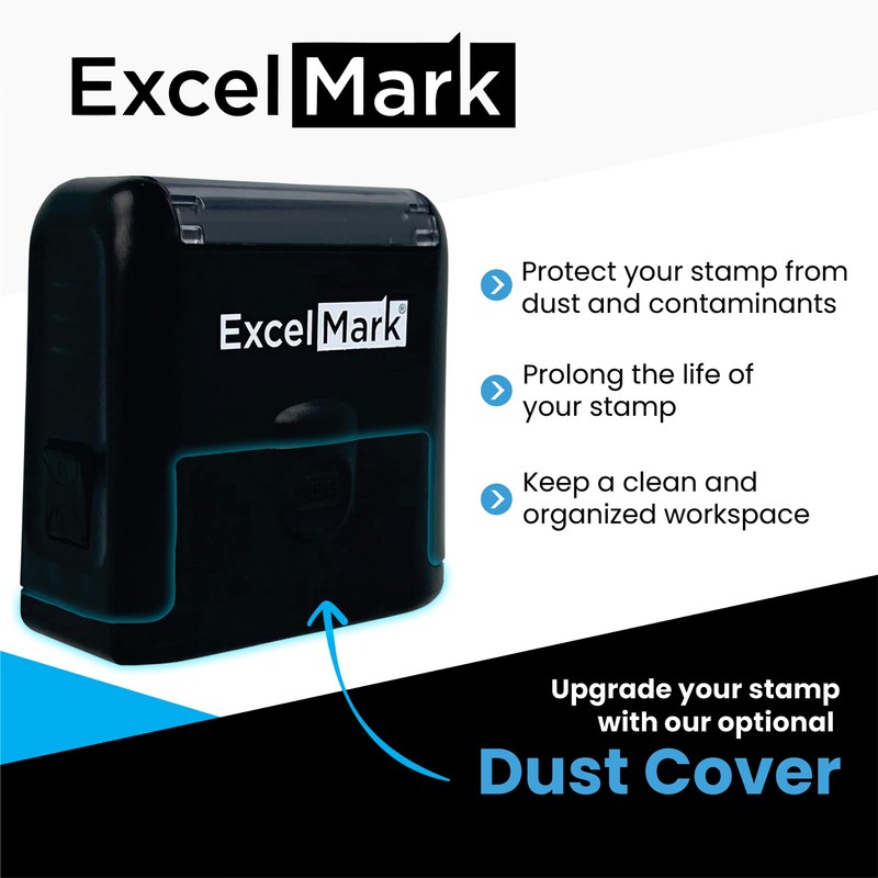 ExcelMark Custom Self-Inking Stamp - Up to 2 Lines -