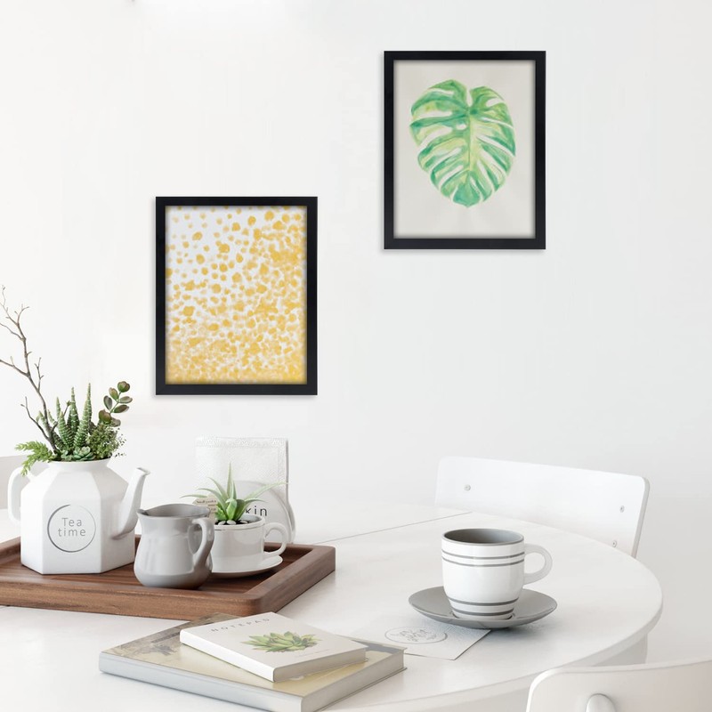 HUKONHEP 7x12 Black Picture Frames, Photos Frame with Plexiglass, Wall