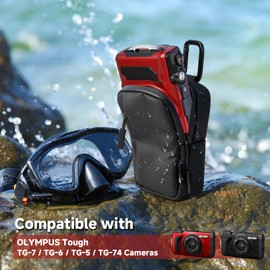 CaSZLUTION Travel Case for OM SYSTEM OLYMPUS Tough TG-7 TG-6 Camera Pouch