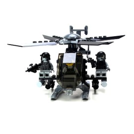 Battle Brick Ah-6 Little Bird w/Troop Pack Collectible Custom Set
