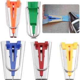 Bias Tape Maker, Bias Binding Maker Set with 5 Sizes (6 MM; 9 MM; 12 MM; 18 MM; 25 MM) Fabric Bias Tape Maker Tool for Sewing and Quilting Bias Tape DIY Patchwork, Arts and Crafts