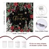 Christmas Poinsettia Shower Curtain Winter Tree 72x72 Inch