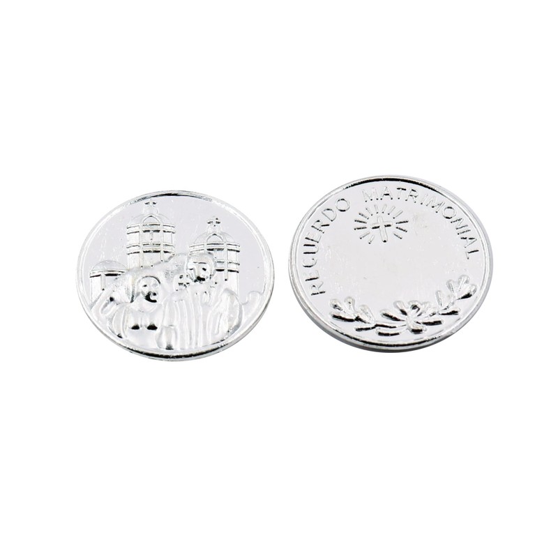 JOICE GIFT Silver Footed Wedding Arras Box Set with Coins