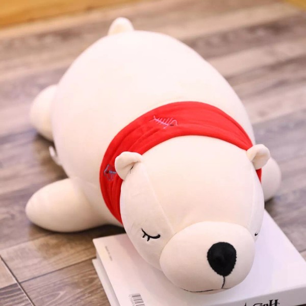 Qzbees White Polar Bear 20" Plush Stuffed Animals Hugging Pillow