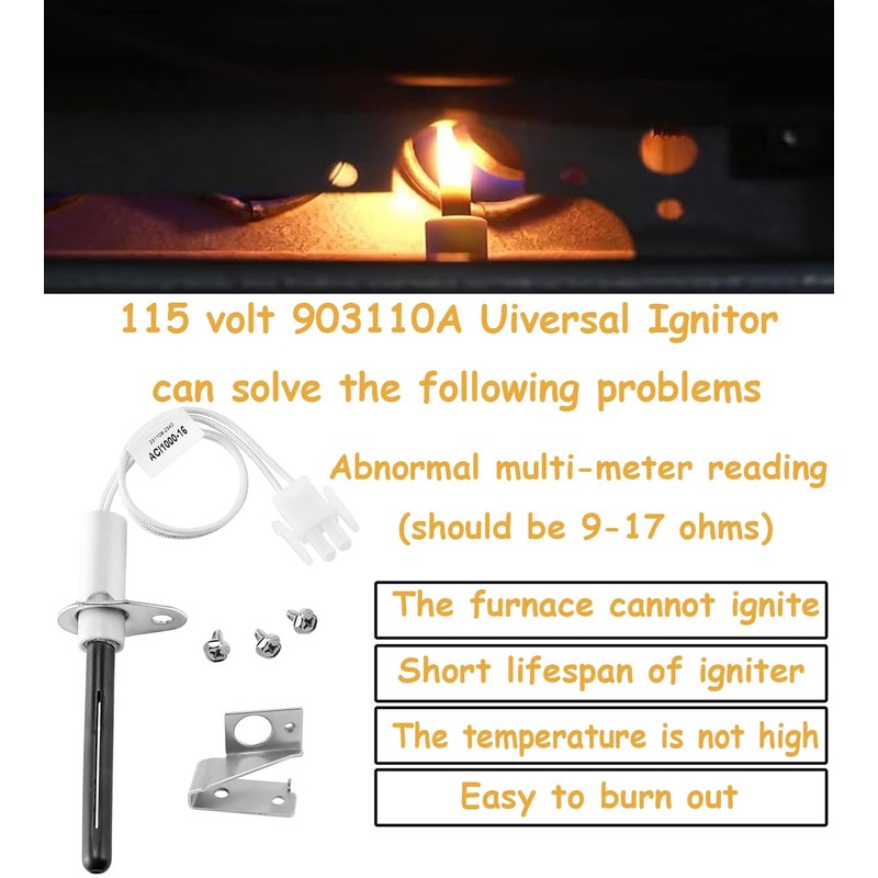 903110A 903110 (Reinforced) 115 Volt Universal Furnace Hot Surface Ignitors
