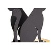 Moderno Servilletero Kitty, color negro, en metal, con base de