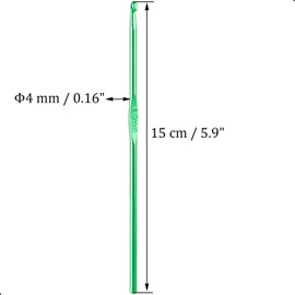 6Pcs 4mm Aluminum Crochet Hook Knitting Needles US Size G (Size 6) for DIY Yarn Craft,Nice Gift for Women Adults Kids Children Beginners (Green)