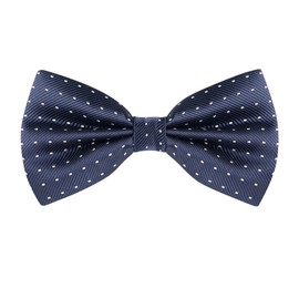 Allegra K Men's Polka Dots Pre-Tied Bowknot Bow Ties Work Formal Party Tuxedo Bowties Navy Blue White One Size