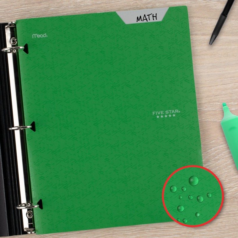 Five Star 2-Pocket Folder, Plastic Folder with Stay-Put Tabs, Fits