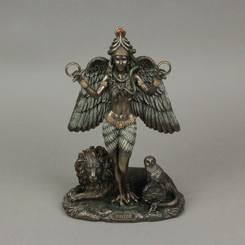 Mesopotamian Goddess of Love and War Ishtar Bronze Finished Statue