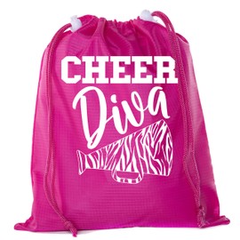 Mini Cheer Drawstring Bag Pom and Cheer Goodie Bag Team Cheer and Pom Cinch Bags