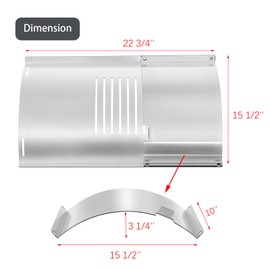 Flame Broiler Kit Heat Deflector PB700FB Grill Replacement Parts for Pit Boss Flame Broiler Slide Cover Bottom Kit 700 Series 700FB 700 FB FB700 PB700 700D PB700S Pit boss Broiler Plate Heat Diffuser