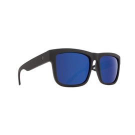 Spy Optic Discord Sunglasses Soft Matte Black with Happy Dark Blue Spectra Mirror Polarized Lens + Case