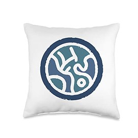 Sel Symbol Elantris Blue Soulstamp Throw Pillow