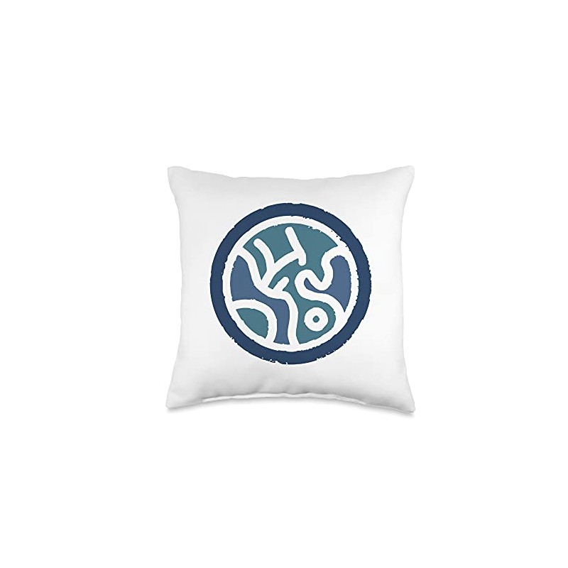 Sel Symbol Elantris Blue Soulstamp Throw Pillow