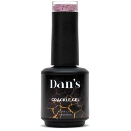 Dan's Nails 15ml Pink Crackle for Gel Polish. Soak Off UV/LED for Professional Salon Manicure or Home Nail Art Shatter Effect (Pink)