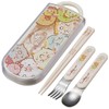 Skater TACC2AG-A Children's Antibacterial Trio Set, Chopsticks, Spoon, Fork, Sumikko