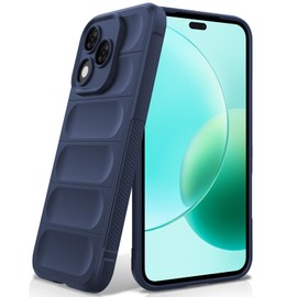 BonYonka Case Compatible with Honor 400 Lite, Shockproof Wave Pattern, Scratch-Resistant, Soft Microfibre Lining, All-Round Protection Protective Case with Camera Protection, Blue