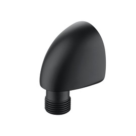 Wall-Mount Supply Wall Elbow for Hand Held Shower with Check Valve, 1/2" Shower Hose Adapter Matte Black