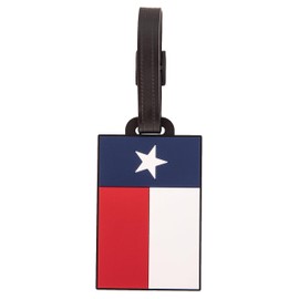 Desert Cactus State of Texas Flag Luggage Tag Bag (PVC Luggage Tag - Design A)